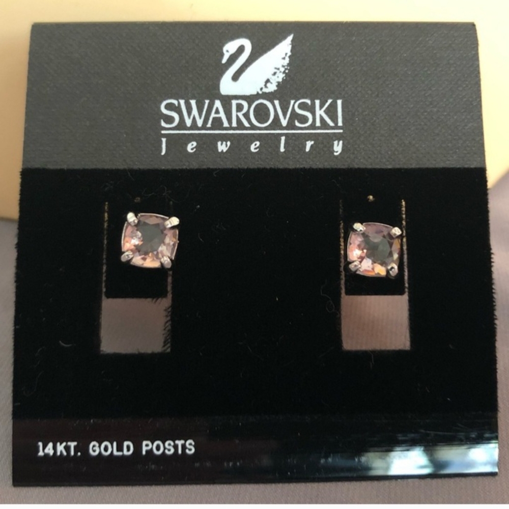 Swarovski Lavender Stud Earrings